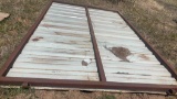 metal frame panels door approx 8 ft by 12 ft