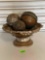 Pedestal Bowl with Decorative Spheres