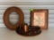 Vintage Wood Hat Block, Copper Mug, Wood & Metal Shelf & Copper Punch Welcome Sign