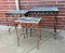 Outdoor Metal & Wood Side Tables