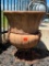 Clay Flower Pot with Metal Stand