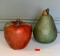 Large Resin Apple & Pear Decor