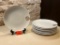 White Appetizer Plates with Wine Glass Holder