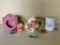 Rose Ceramic Tea Pot, Tea Canister, Infuser & Heart Frame