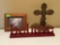 Tabletop Cross, Believe Word Art & Framed Print