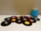 45 Vinyl Record Assortment with Record Holder