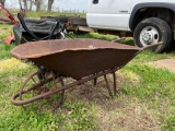 Antique Metal Wheel Barrow