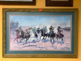 A Dash for the Timber Framed Print by Frederic Remington