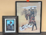 Calf Roping Framed Print & Young Cowboy Framed Print