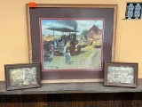 Case Steam Tractor Framed Print by Medcalf & Anton Pieck Framed Prints