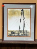 Vintage Oilfield Framed Photograph