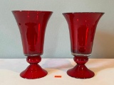 Red Glass Vases