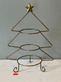 Metal Christmas Tree 3-Tier Plate Holder