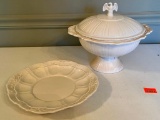 White Eagle Tureen & Deviled Egg Platter