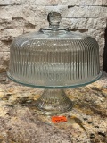 Glass Cake Stand with Cover