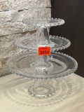 Glass Hobnail Cake Stands