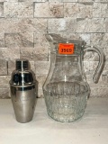 Glass Pitcher & Cocktail Shaker