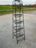 Metal Ladder Shelf with Storage Baskets