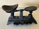 Vintage Mini Cast Iron Balance Scale