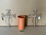 Metal Crosses & Terracotta Wine Chiller