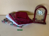 Table Cloths & Clock