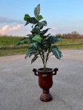 Artificial Plant with Clay Urn Planter