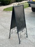 Metal & Chalkboard A-Frame Sign