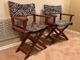 Zebra Print Directors Chairs