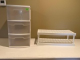 Plastic Storage Drawers & Shelf