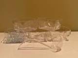 Acrylic Bowls with Acrylic Diamond & Glass Gem Vase Filler & Ladle