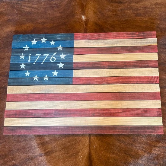 Wooden wall hanging made by local OKC artist