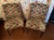 Vintage Velvet Side-Chairs with Mahogany colored legs
