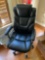 black leather office chair looks new