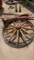 partial wagon hook up and wooden wheel