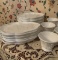 Vintage Milk Glass Luncheon plates with matching cups