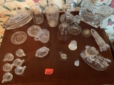 Variety of small Historic Pressed glass items as well as Clear Cut Glass. Several Mini?s