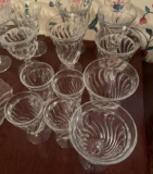 Fostoria Colony Swirl Pattern, Variety of pieces, clear and in good condition