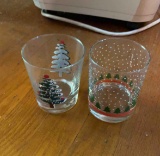 8 Christmas glasses all together