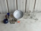 Souvenir Shot Glasses, Porcelain Bowl & Drinking Glasses