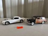 1949 Ford Woody Wagon & 1973 Pontiac Firebird Model Cars