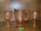 Pink Depression Glass Pitcher & Cordial Glasses
