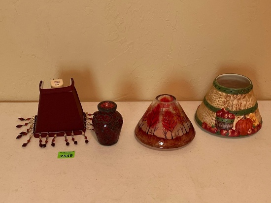Candle Lampshades, Night Light Shade & Small Mosaic Vase
