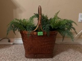 Basket with Artificial Fern