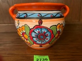 Clay Talavera Glazed Flower Pot