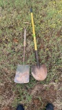 round & square point shovel