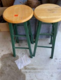 2 bar stools Metal frame would seat very nice condition- 2x the money