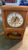 Wooden Clock with Roman numbers - needs D battery