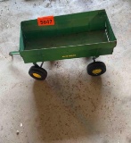 antique metal John Deere trailer