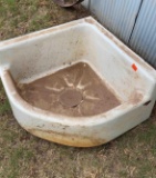 porcelain and cast iron sink