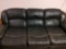 green leather couch